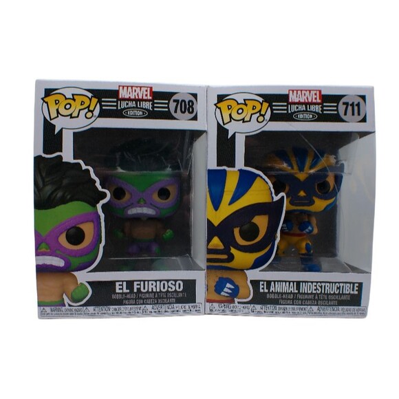 FUNKO POP! Marvel Lucha Libre Hulk & Wolverine  #708 #711 Lot of 2 - Picture 1 of 3
